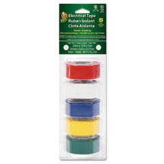 Electrical Tape, 3/4&quot; x 12
ft, 1&quot; Core, Assorted -
C-DUCK BRAND ELECTRICAL TAPE
.75INX12FT 5