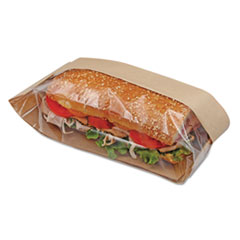 Dubl View Sandwich Bags,
Paper, 10 3/4w x 3 1/2d x 2
1/4h, Natural - C-KFT PPR BG
3.5X2.25X10.75 BRO 500/CS