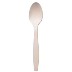 Plastic Cutlery, Heavyweight Teaspoon, Crystal Clear, 6&quot; -