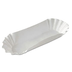 Medium Weight Fluted Hot Dog
Trays, Paper, White, 8&quot; -
HOTDOG MED WGHT TRAY 8IN WHI
12/250