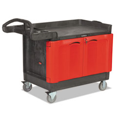TradeMaster Cart, 500-lb
Cap., 1 Shelf, 26 1/4w x 49d
x 38 1/4h, Black -
TRADEMASTER 24X36 CART W2DOOR
CABINET