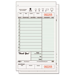 Carbonless Two-Part Guest
Check, 4 1/5 x 7 1/4,
Green/White, 11 Lines -
GUESTCHECK GREEN 2PT
NO-CRB,11LN,4.2X7.25,(50/40