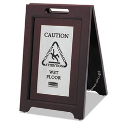 Executive 2-Sided
Multi-Lingual Caution Sign,
Brown/Stainless Steel,15 x 23
1/2 - C-EXECUTIVE SERIES
WOODED 2 SIDED FLR SIGN
CAUTION