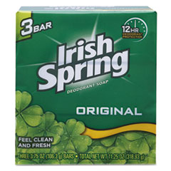 Bar Soap, Clean Fresh Scent,
3.75oz - C-IRISH SPRING
ORIGINAL DEOD BAR SOAP 18PKS
OF 3