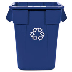 Brute Recycling Container,
Square, Polyethylene, 40 gal,
Blue - 40 GAL SQUARE BRUTE
CONTAINER,&quot;WE RECYCLE&quot;