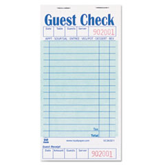 Guest Check Book, 3 1/2 x 6 7/10 - C-BRD BKD GUEST CHK
