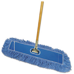 Dry Mopping Kit, 36 x 5 Head, Blue, Synthetic, 60&quot; Handle -