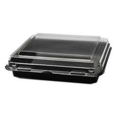 Lunch Box, 1-Comp,
Black/Clear, 32oz, 7.91w x
7.91d x 1.81h - C-SHLLW PLAS
H/L CNTNR TEAR LID
7.91X7.91X1.81