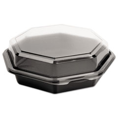 OctaView CF Containers, Black/Clear, 28oz, 7.94w x