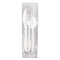 Reliance Mediumweight Cutlery Kit: Knife/Fork/Spoon, White
