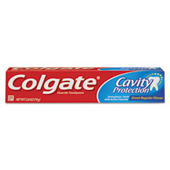 Cavity Protection Toothpaste,
Regular Flavor, 2.8 oz Tube -
COLGATE TOOTHPASTE 2.8OZ REG
FLVR 24