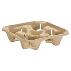 StrongHolder Molded Fiber Cup
Tray, 8-32oz, Four Cups - MLD
FBR TRAY 4CUP 8-32OZBEI 2/150
*POLY WRP*
