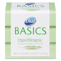 Basics Bar Soap, 3.2 oz Bar,
White, 3/Pack - DIAL 3
HYPOALLERGENICBAR 24/3.5 OZ