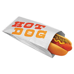 Foil/Paper Bag &quot;King Hot
Dog&quot;, 12&quot; x 3 1/2&quot;, Orange,
Red, Silver - FOIL LAM HOT
DOG BG 3.5X1.5X12 KING SZ 1M