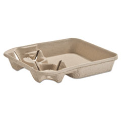 StrongHolder Molded Fiber
Cup/Food Tray, 8-22oz, Two
Cups - 2CUP CUP CARRIER W/FD
TRY 8-22OZ NRRW-COMP 250
