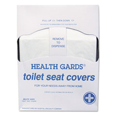 Health Gards Toilet Seat Covers, White, Paper,