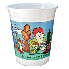 Kids Cups, Polypropylene, Cold, 13 1/6 oz, White, Good