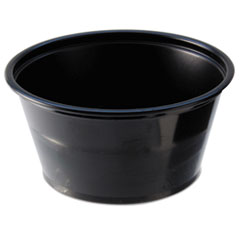 Portion Cups, 2oz, Black - PLAS PORTION CUP 2OZ BLA