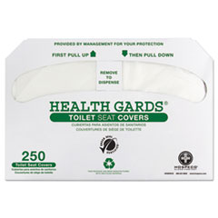Health Gards Recycled Toilet Seat Covers, White, 250/Pack
