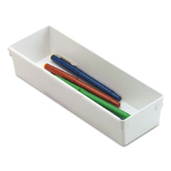 Plastic Drawer Organizer, 1
Compartment, White, 9&quot; x 3&quot; x
2&quot; - DRAWER ORGANIZER,
9X3X2WHITE