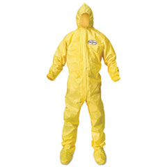 A30 Breathable Splash &amp;
Particle Protection
Coveralls, 4XL, White -
KLNGRD A70 CVRALL 5XL W/HOOD,
BOOTS YEL 12