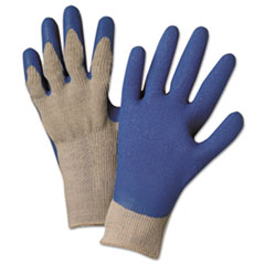 Latex Coated Gloves 6030, Gray/Blue, Small - C-CUT