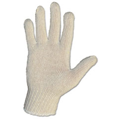 String Knit Work Gloves, Regular Weight, Natural,