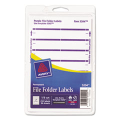 Print or Write File Folder
Labels, 11/16 x 3-7/16,
White/Purple Bar, 252/Pack -
LABEL,FLE,FLDR,252/PK,PP