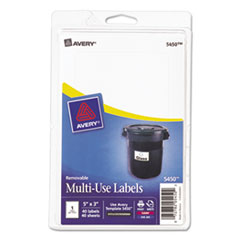 Print or Write Removable
Multi-Use Labels, 3 x 5,
White, 40/Pack -
LABEL,3X5,40/PK,WHT
