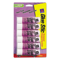 Purple Application Permanent Glue Stics, .26 oz, 6/Pack -