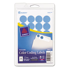 Print or Write Removable
Color-Coding Labels, 3/4in
dia, Light Blue, 1008/Pack -
LABEL,.75RND,1008/PK,LBE