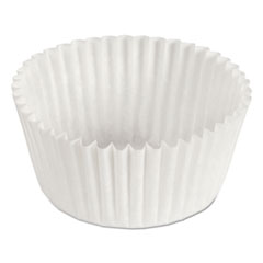 Fluted Bake Cups, 1 1/2&quot; x 1&quot;
x 3 1/2&quot;, White -
BAKINGCUP-PPR-WHT-3.5 (20/500)