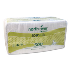 North River Single Serve
Napkins, 1-Ply, 5.63 x 6.25,
White, 500/Pack - NA LN 1P
1/4 WH NR FE 12/500 6M