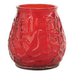 Victorian Filled Candle, Red,
60 Hour Burn, 3 3/4&quot;H -
C-FANCY LITE VICTORIAN CANDLE
60HR RED 12