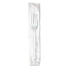 Mediumweight Polypropylene Cutlery, Forks, White -