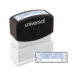 Message Stamp, COMPLETED, Pre-Inked/Re-Inkable, Blue