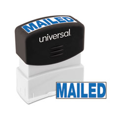 Message Stamp, MAILED, Pre-Inked/Re-Inkable, Blue -