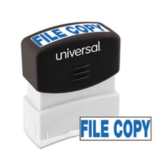 Message Stamp, FILE COPY, Pre-Inked/Re-Inkable, Blue -