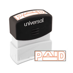 Message Stamp, PAID, Pre-Inked/Re-Inkable, Red -
