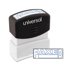 Message Stamp, FAXED, Pre-Inked/Re-Inkable, Blue -