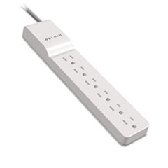 Surge Protector, 6 Outlets,
4ft Cord, White - SURGE,6
OUTLT 720 JOUL,WH