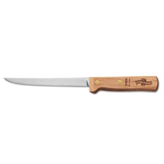 Traditional Boning Knife, Narrow Stiff, Brown/Silver,