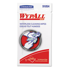 Waterless Hand Wipes,
Polypropylene, 10 1/2 x 8,
75/Pack - WYPALL WATERLESS
HAND WIPES FOIL PK GRE 100/1