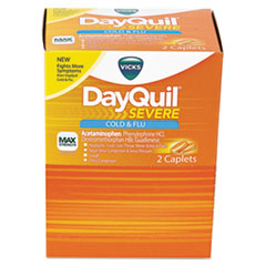 Cold &amp; Flu Caplets, Daytime,
Severe Cold &amp; Flu, 25
Packs/Box - DISPENSER,DAYQUIL
SEVERE