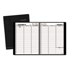Weekly Appointment Book, 8 1/4 x 10 7/8, Black,