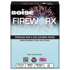 FIREWORX Colored Paper, 20lb,
8-1/2 x 11, Bottle Rocket
Blue, 500 Sheets/Ream -
PAPER,XERO/DUP,20#,LTR,BE