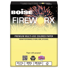 FIREWORX Colored Paper, 20lb, 8-1/2 x 11, Crackling Canary,