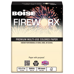 FIREWORX Colored Paper, 20lb,
8-1/2 x 11, Flashing Ivory,
500 Sheets/Ream -
PAPER,XERO/DUP,20#LTR,IVY
