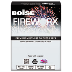 FIREWORX Colored Paper, 20lb, 8-1/2 x 11, Smoke Gray, 500