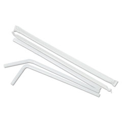 Flexible Wrapped Straws, 7
3/4&quot;, White, 400/Pack - JUMBO
STRW 7.75IN PPR WRPD FLEX WHI
25/400